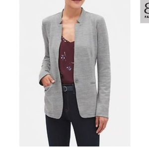 Textured knit inverted color blazer EUC